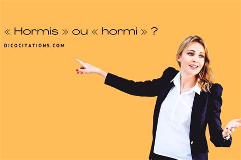 « Hormi » ou « Hormis », que faut il écrire